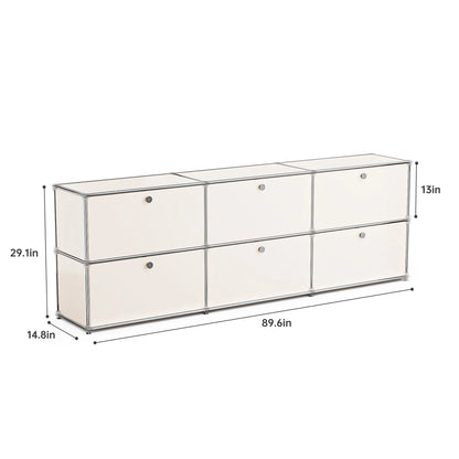Modern Storage Cabinet Stainless Metal