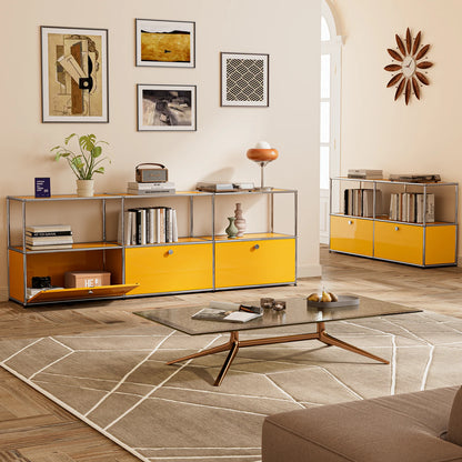 Modern Storage Cabinet Stainless Metal