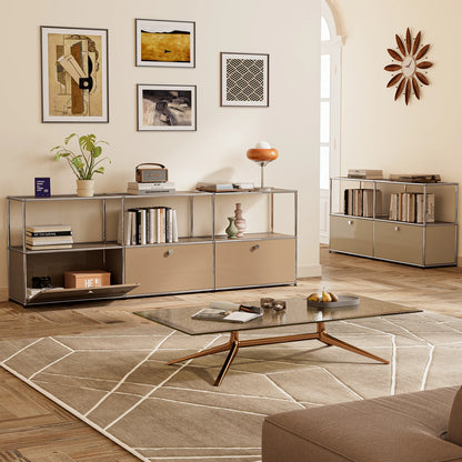 Modern Storage Cabinet Stainless Metal