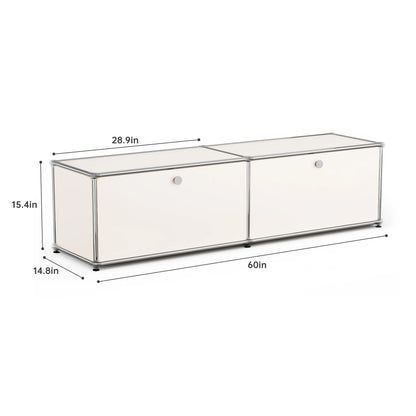 Modern Storage Cabinet Stainless Metal