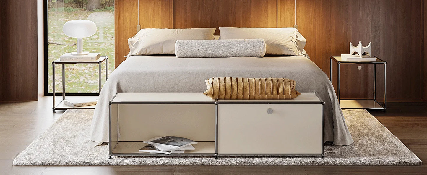 Modern Storage Cabinet Stainless Metal