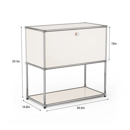 Modern Storage Cabinet Stainless Metal