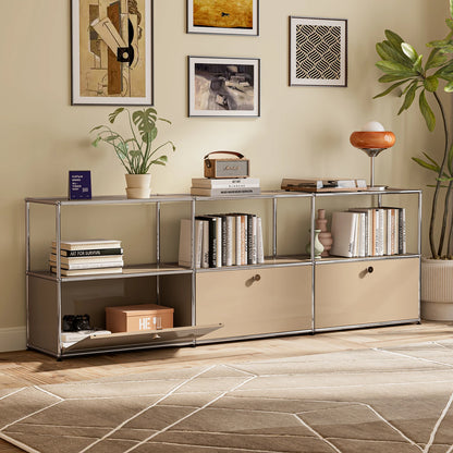 Modern Storage Cabinet Stainless Metal