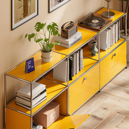 Modern Storage Cabinet Stainless Metal